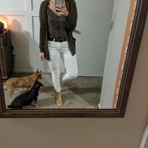 Everlane Skinny White Mid-Rise Jeans